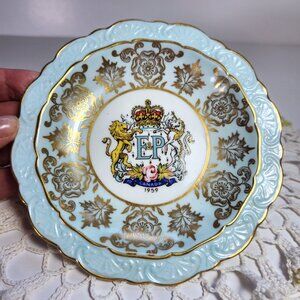 Paragon Bone China Dish Queen Elizabeth & Prince Philip St. Lawrence Sea…